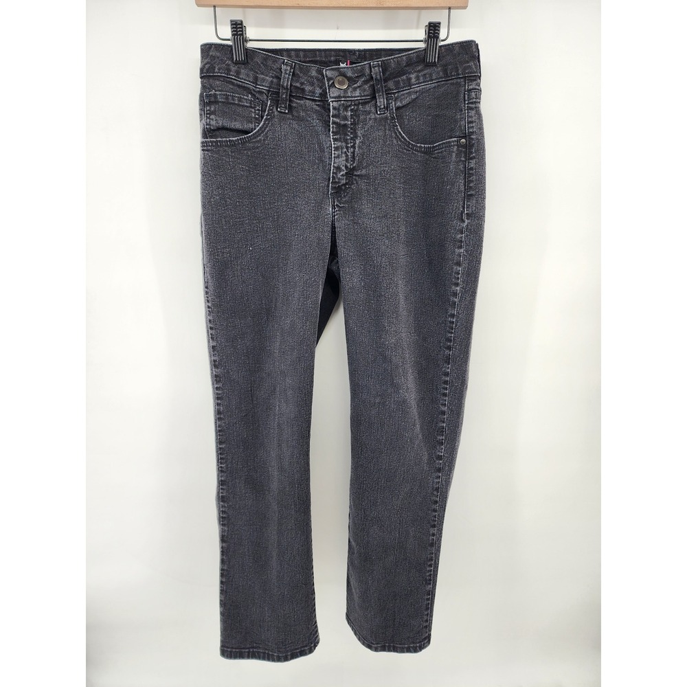 Lee Classic Fit Straight Leg Black Acid Wash Denim Jeans 8 Petite Vintage Grunge